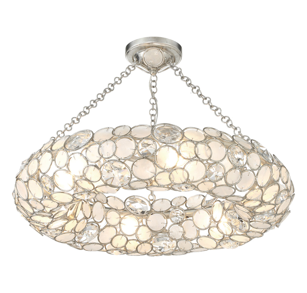 Palla 6 Light Antique Silver Semi Flush Mount - C193-525-SA_CEILING