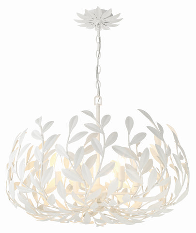 Broche 6 Light Matte White Chandelier - C193-533-MT