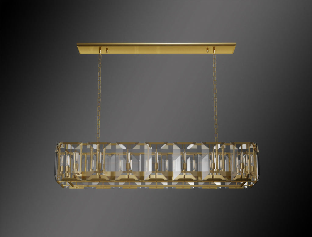 Luxe Crystal Chandelier Collection Vintage Rustic Lighting W 54" H 19.5" D 16.5" - G7-CG/4600/16