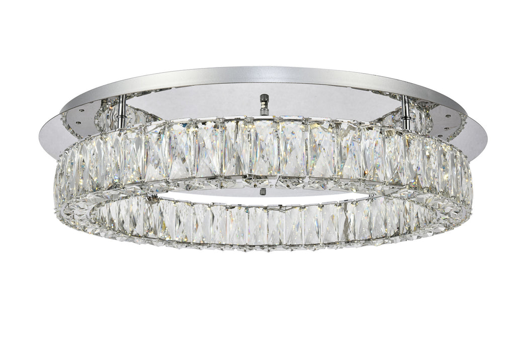ZC121-3503F26C - Regency Lighting: Monroe LED light Chrome Flush Mount Clear Royal Cut Crystal