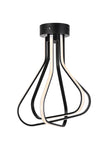 ZC121-5105F18BK - Regency Lighting: Dahlia 3 light in Black Flush mount