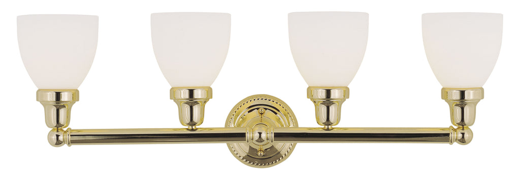 Livex Classic 4 Light Polished Brass Bath Light - C185-1024-02