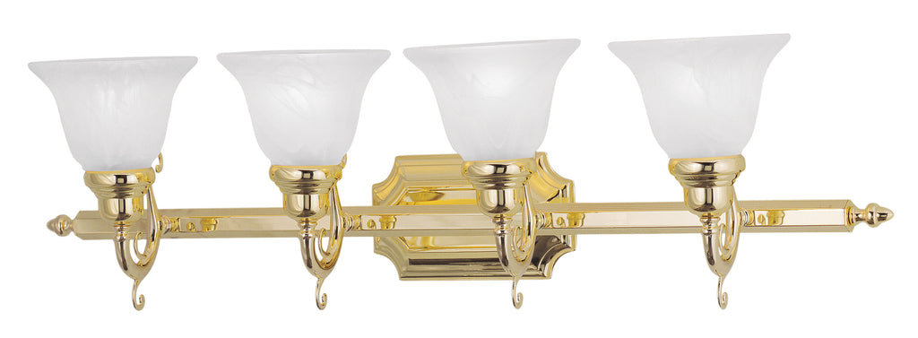 Livex French Regency 4 Light Polished Brass Bath Light - C185-1284-02