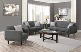 Set of 2 - Stansall Tufted Back Sofa + Loveseat Grey - D300-10048