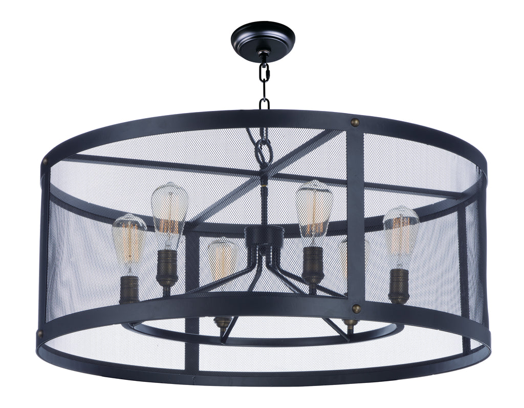 Palladium 6-Light Chandelier Black / Natural Aged Brass - C157-20114BKNAB