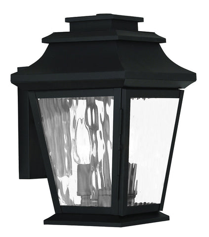 Livex Hathaway 2 Light Black Outdoor Wall Lantern - C185-20232-04