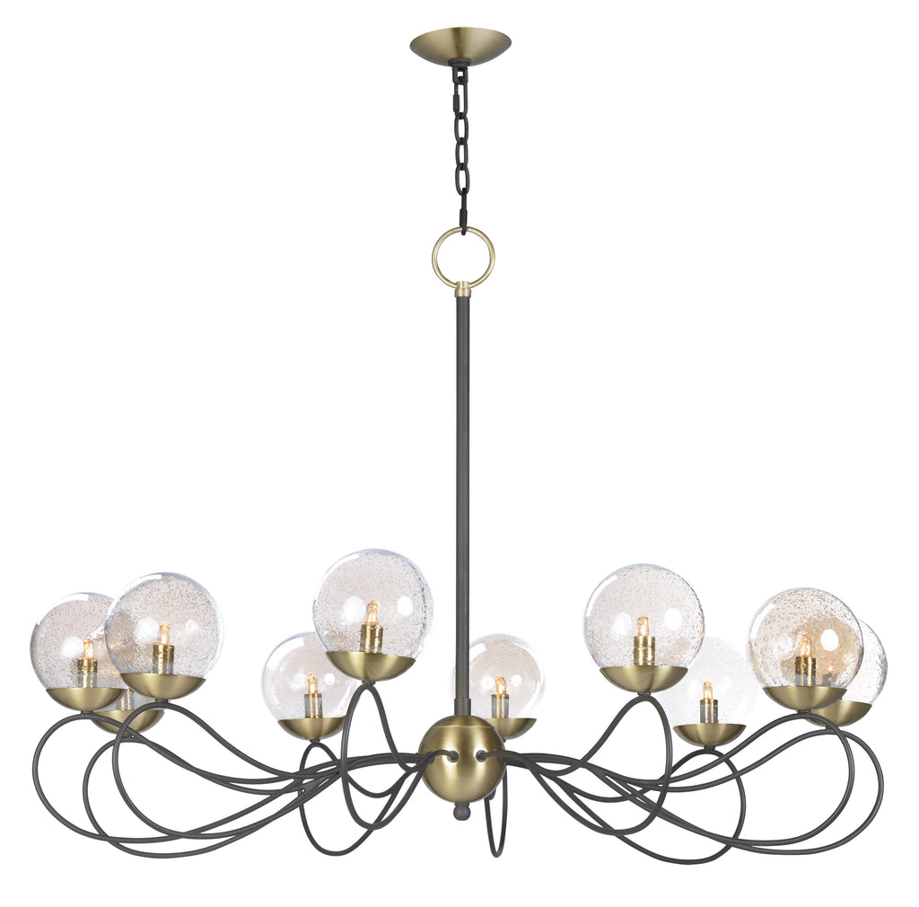 Reverb 10-Light Pendant w/LED Bulbs Textured Bronze / Satin Brass - C157-20467TBGTBZSBR/BUL