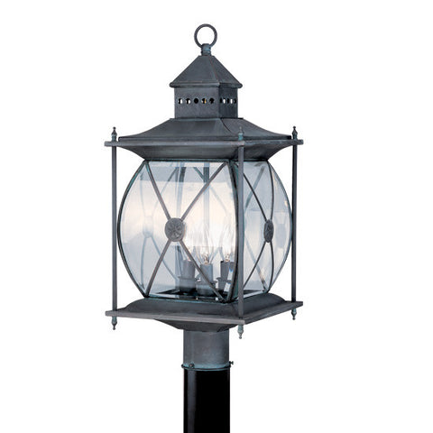 Livex Providence 3 Light Charcoal Outdoor Post Lantern - C185-2096-61