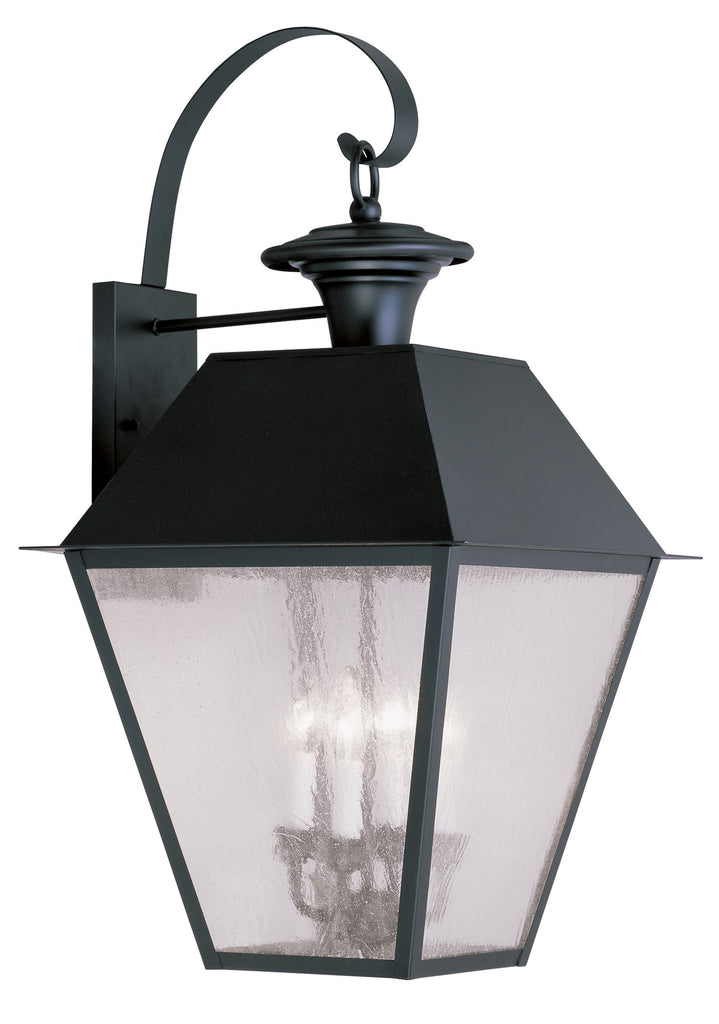Livex Mansfield 4 Light Black Outdoor Wall Lantern - C185-2172-04