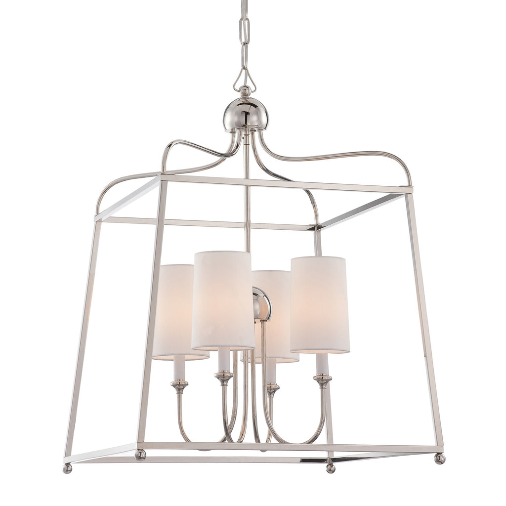 4 Light Polished Nickel Modern Chandelier - C193-2244-PN