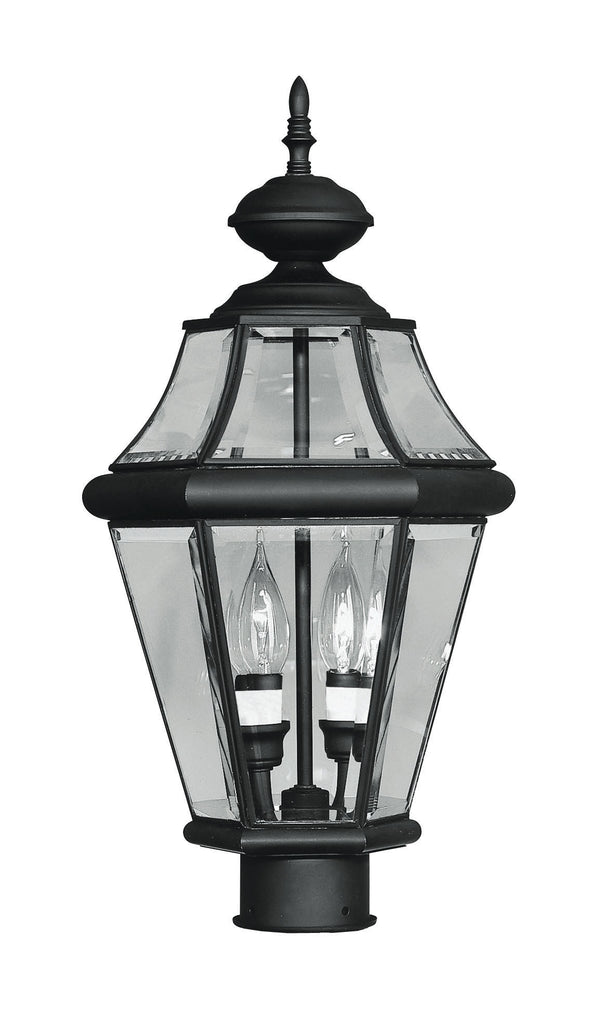 Livex Georgetown 2 Light Black Outdoor Post Lantern - C185-2264-04