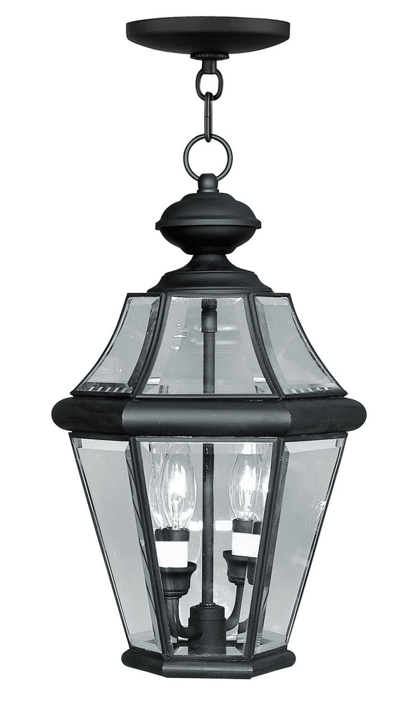 Livex Georgetown 2 Light Black Outdoor Chain Lantern  - C185-2265-04