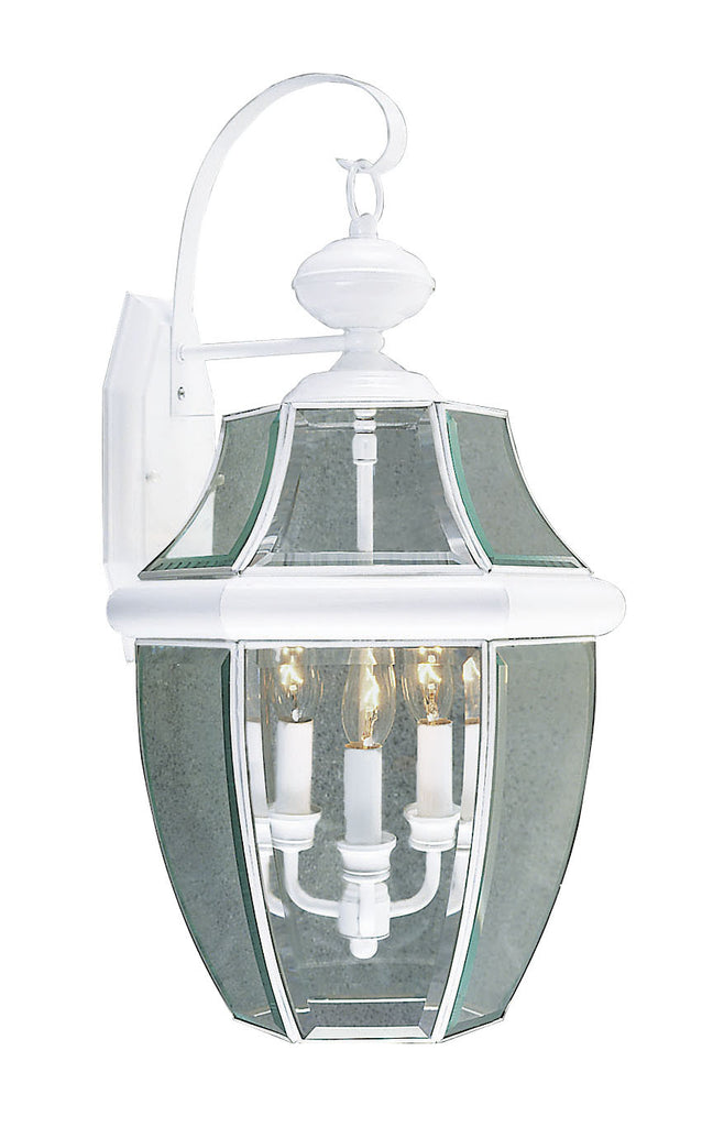 Livex Monterey 3 Light White Outdoor Wall Lantern - C185-2351-03