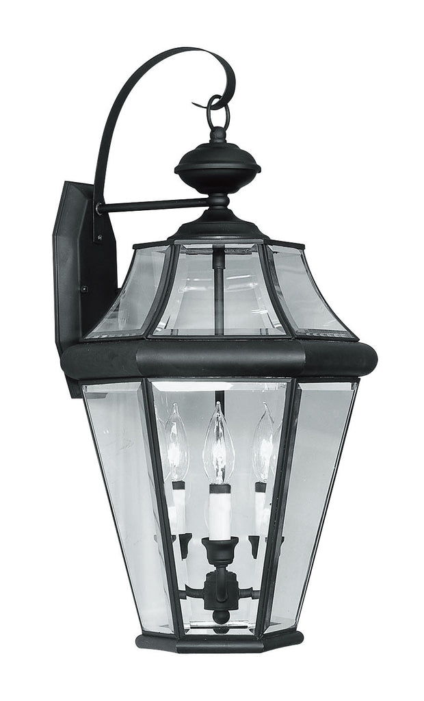 Livex Georgetown 3 Light Black Outdoor Wall Lantern - C185-2361-04