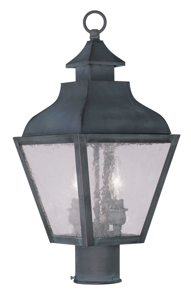 Livex Vernon 2 Light Charcoal Outdoor Post Lantern - C185-2452-61