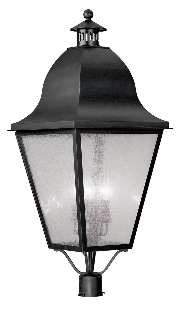 Livex Amwell 4 Light Black Outdoor Post Lantern - C185-2554-04