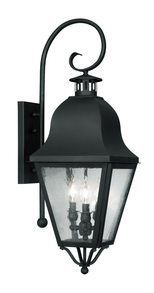 Livex Amwell 3 Light Black Outdoor Wall Lantern - C185-2555-04