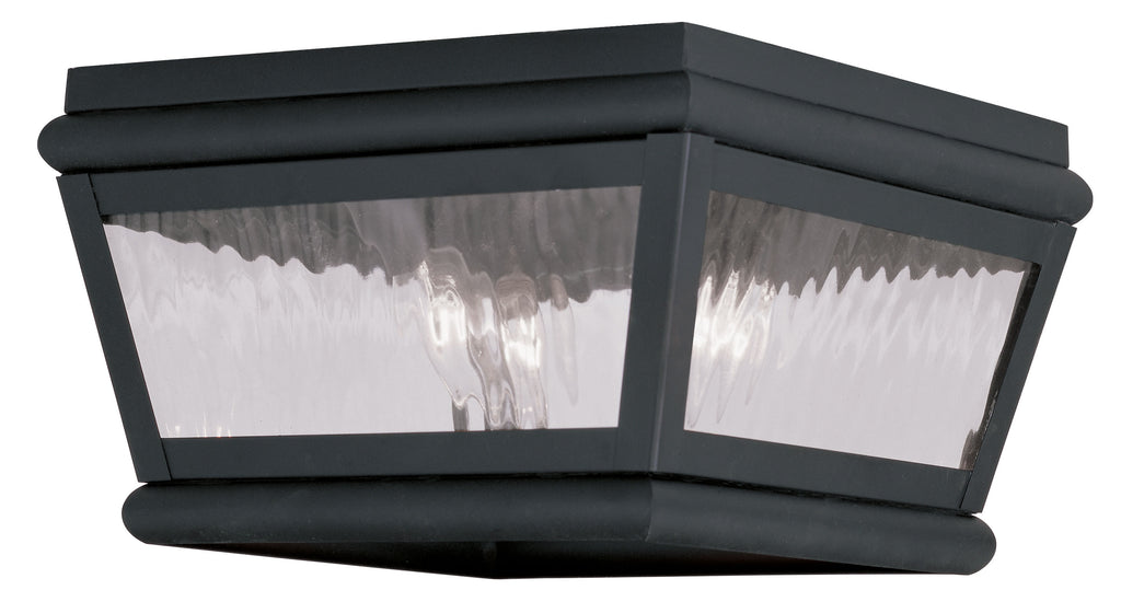 Livex Exeter 2 Light Charcoal Outdoor Ceiling Mount - C185-2611-04