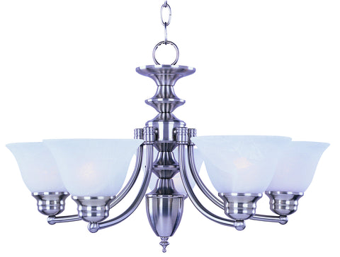 Malaga 6-Light Chandelier Satin Nickel - C157-2684FTSN