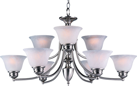 Malaga 9-Light Chandelier Satin Nickel - C157-2685MRSN