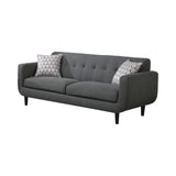Set of 2 - Stansall Tufted Back Sofa + Loveseat Grey - D300-10048