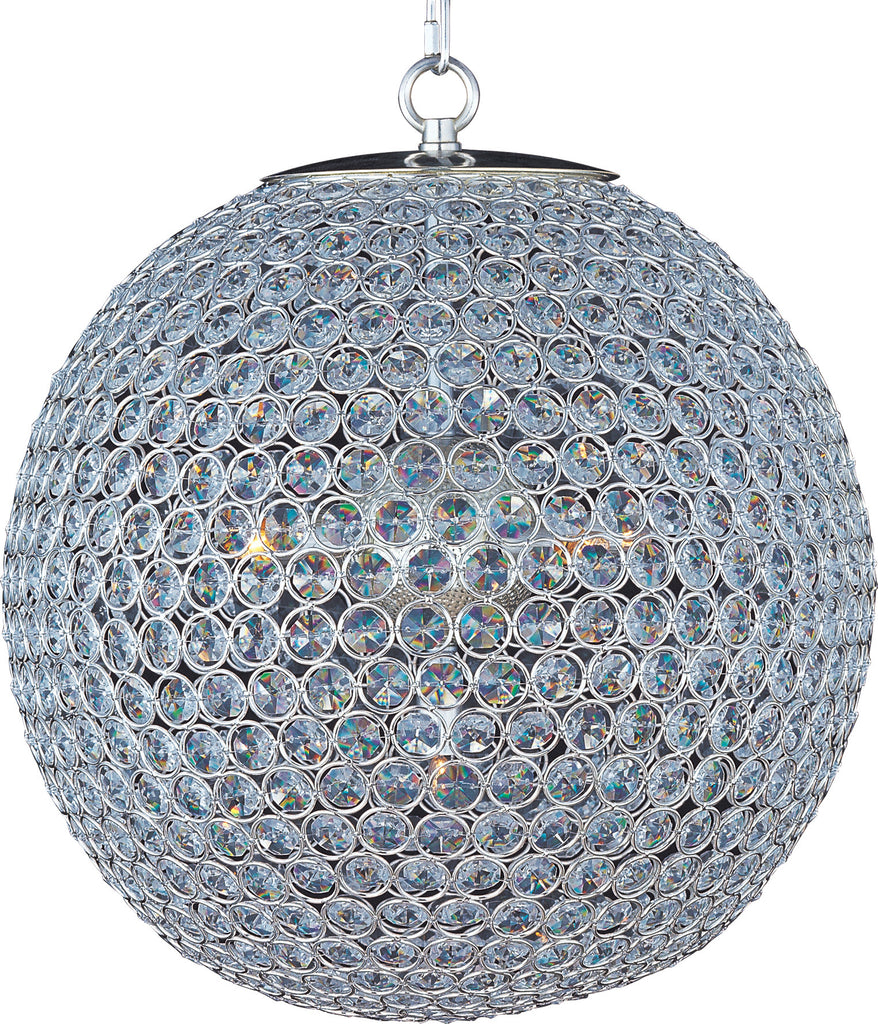 Glimmer 5-Light Chandelier Plated Silver - C157-39886BCPS