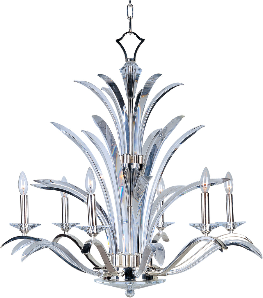 Paradise 6-Light Chandelier Plated Silver - C157-39945BCPS