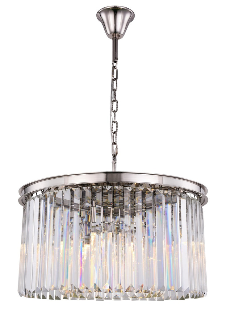 ZC121-1238D26PN/RC - Urban Classic: Sydney 8 light Polished nickel Chandelier Clear Royal Cut Crystal