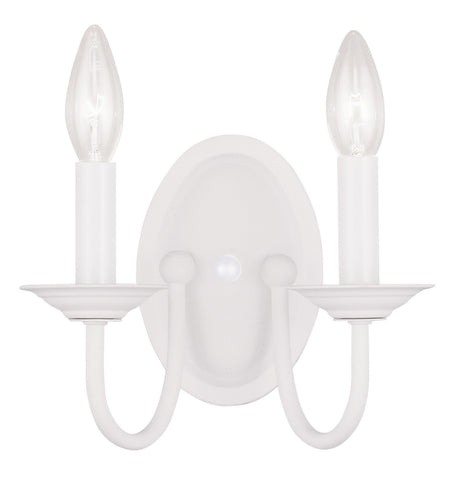 Livex Williamsburgh 2 Light White Wall Sconce - C185-4152-03