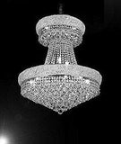 Set of 3-1 French Empire Crystal Chandelier Chandeliers H32 X W30 and 2 Empire Empress Crystal (Tm) Wall Sconce Lighting W 12" H 17" - B92/CS/541/24 + C121-1800W12SC