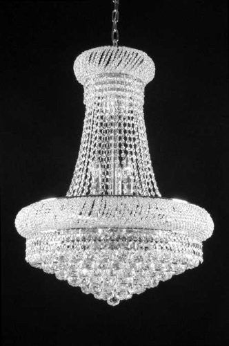 French Empire Crystal Chandelier Lighting H 20" W 16" - Cjd1-Cs/541D16