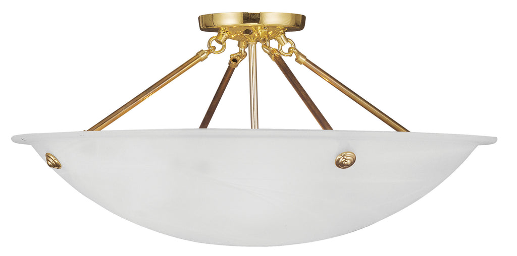 Livex Oasis 4 Light Polished Brass Ceiling Mount - C185-4275-02