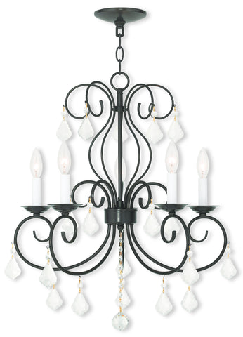 Livex Donatella 5 Light English Bronze Mini Chandelier - C185-50765-92