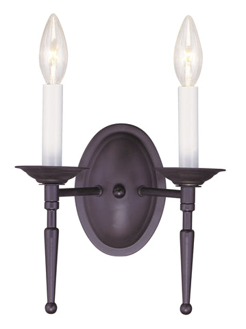 Livex Williamsburgh 2 Light Bronze Wall Sconce - C185-5122-07