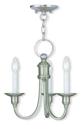 Livex Cranford 3 Light BN Mini Chandelier/Ceiling Mount - C185-5143-91