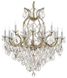 Set of 2-1 Maria Theresa Crystal Lighting Chandeliers Lights Fixture Ceiling Lamp H38" X W37" and 1 Crystal Chandelier Lighting Chandeliers Size: H52" X W46" - 1/21510/15+1 + 52/2MT/24+1