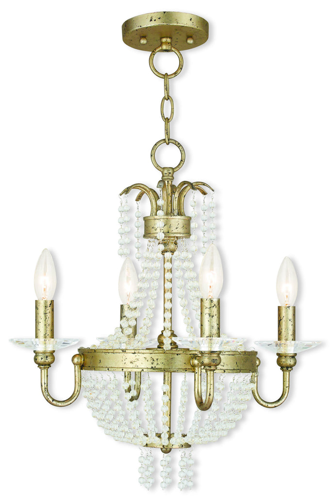 Livex Valentina 4 Light WG Mini Chandelier/Ceiling Mount - C185-51844-28