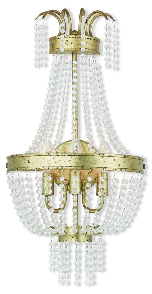 Livex Valentina 3 Light Winter Gold Wall Sconce - C185-51874-28