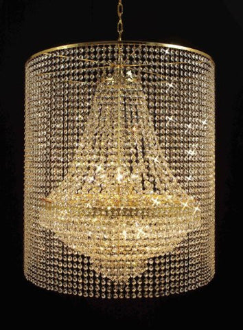 Empire Crystal Chandelier Empress Crystal (Tm) Lighting With Crystal Shade - F93-Gold/C2/870/9