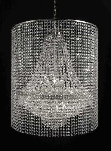 Empire Crystal Chandelier Lighting With Crystal Shade - F93-Silver/C2/870/9