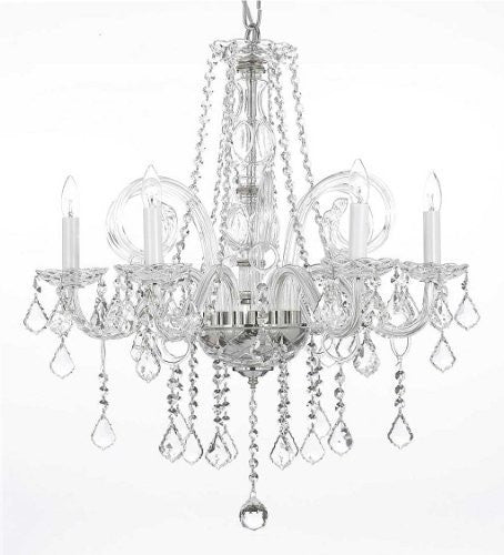 Crystal Chandelier Lighting H25" X W24" - G46-B26/385/5 – Gallery Home ...