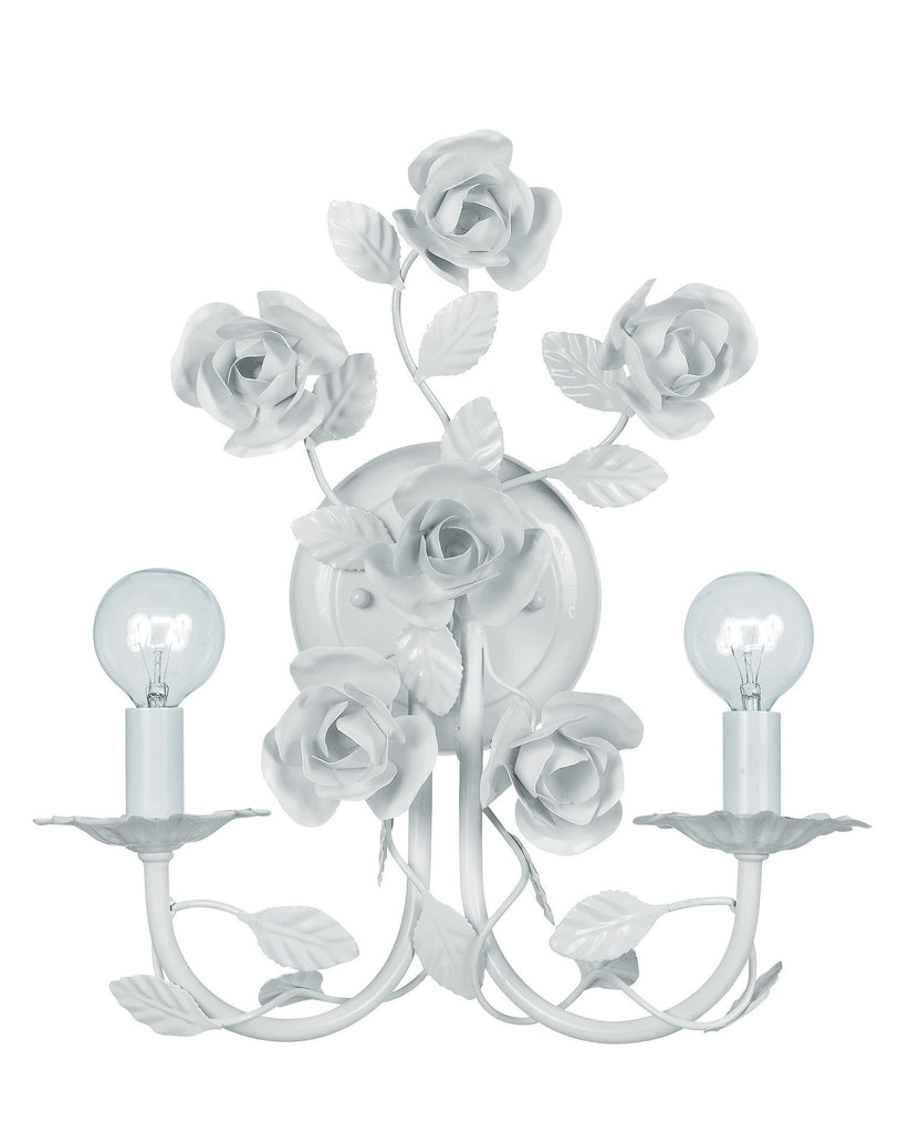 2 Light Wet White Floral Sconce - C193-532-WW