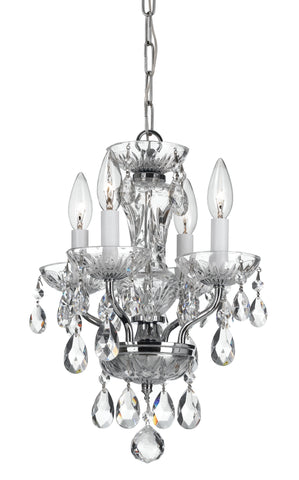 4 Light Chrome Traditional Chandelier Draped In Clear Spectra Crystal - C193-5534-CH-CL-SAQ