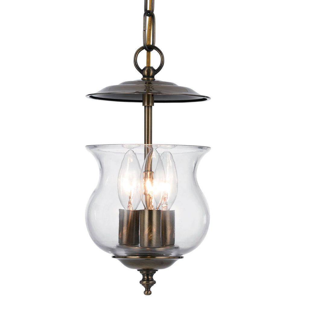 3 Light Antique Brass Colonial Lantern - C193-5717-AB