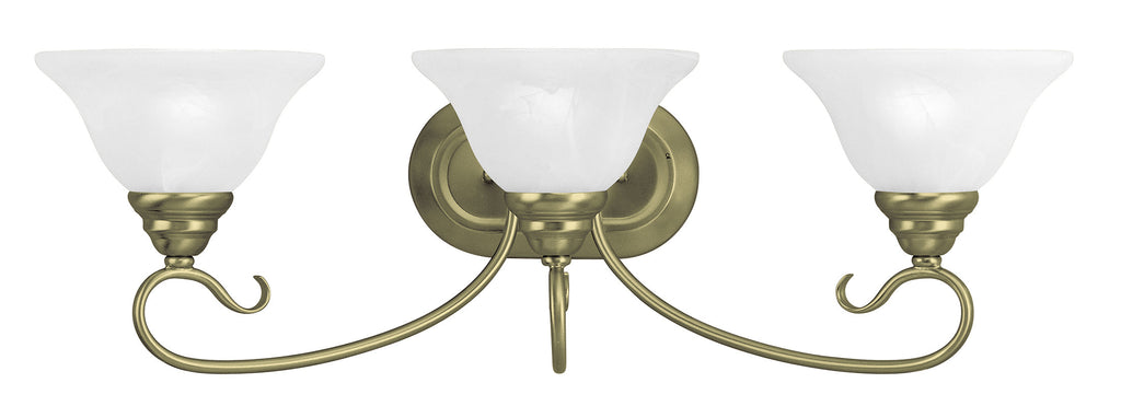 Livex Coronado 3 Light Antique Brass Bath Light - C185-6103-01