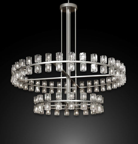 Arcachon Round 2-Tier Chandelier Lighting 60" Great For The Family Room, Living Room, Entryway, Foyer, And More - G7-CS/4511/108