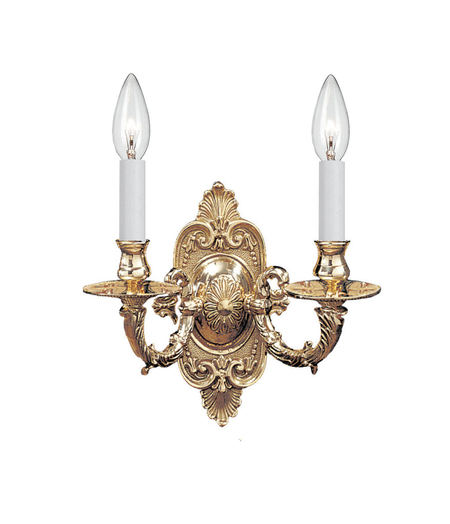 2 Light Polished Brass Traditional Sconce - C193-642-PB