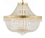Nail Salon French Empire Crystal Chandelier Lighting - Great for The Dining Room, Foyer, Entryway, Family Room, Bedroom, Living Room and More! H 30" W 36" - G93-H30/CG/4199/25