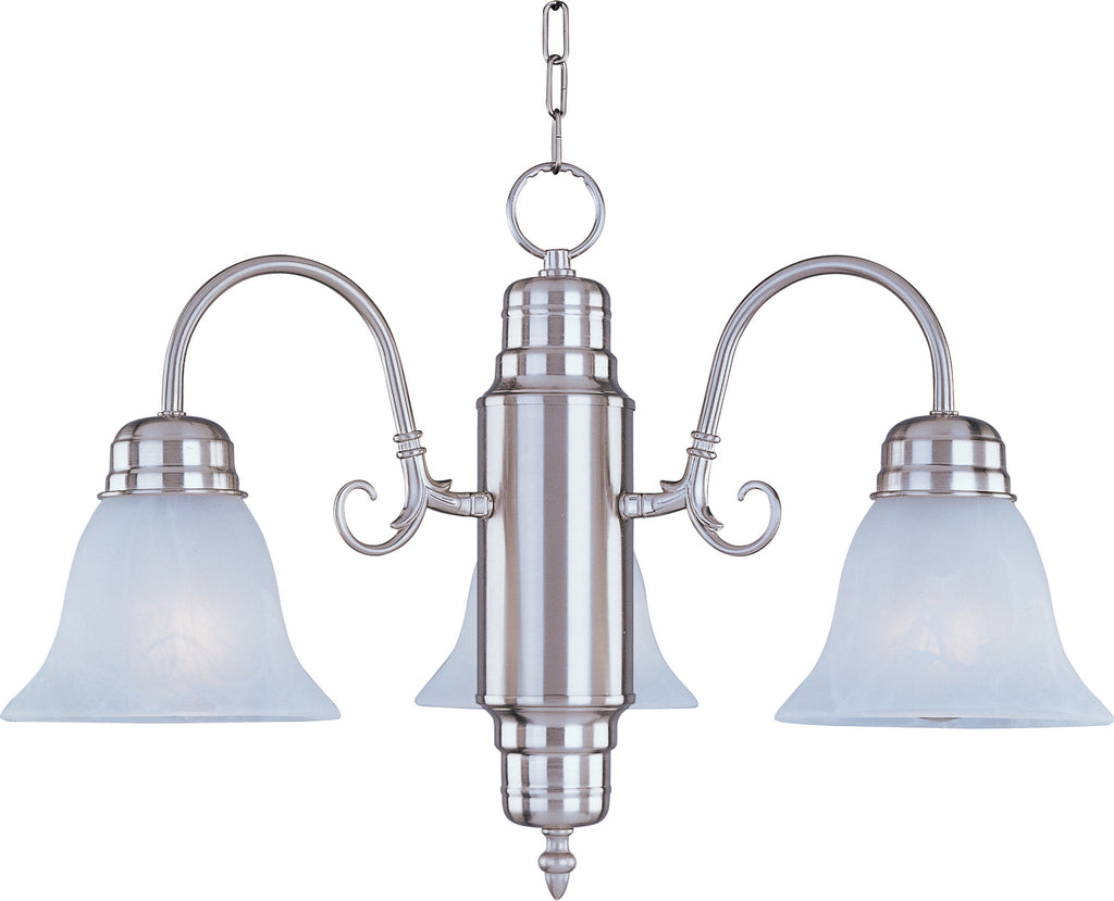 Builder Basics 3-Light Chandelier Satin Nickel - C157-91196MRSN