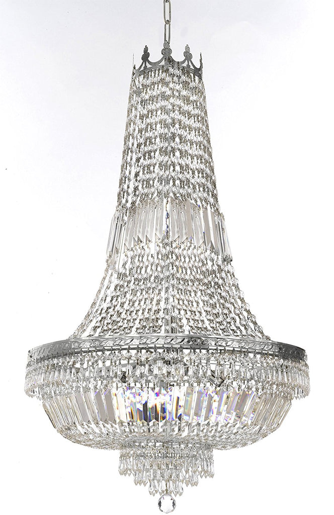French Empire Crystal Chandelier Lighting- Great for the Dining Room, Foyer, Entry Way, Living Room H50" X W30" - F93-B8/CS/870/14LARGE